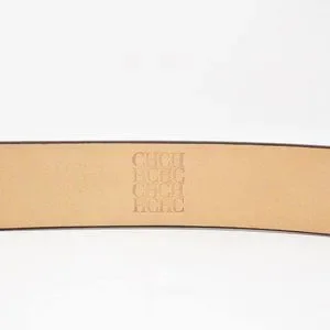 CAROLINA HERRERA #33930 Brown Leather Round Logo Buckle Belt Carolina Herrera | Accessories | Carolina Herrera 3393 Brown  main image 2